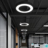 Modern Circular LED Hanging Profile Light Suspended Ring Pendant for Gym Office Spaces