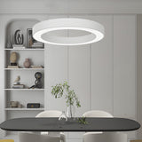 Modern Circular LED Hanging Profile Light Suspended Ring Pendant for Gym Office Spaces