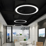 Modern Circular LED Hanging Profile Light Suspended Ring Pendant for Gym Office Spaces