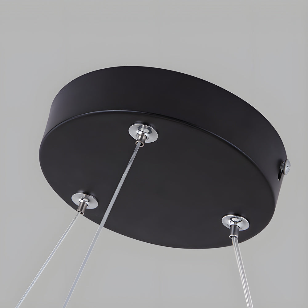 Modern Circular LED Hanging Profile Light Suspended Ring Pendant for Gym Office Spaces