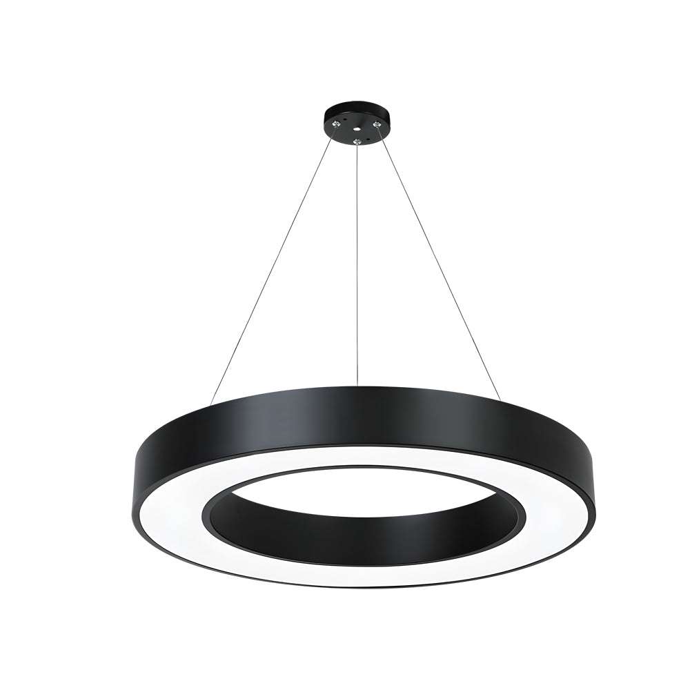 Modern Circular LED Hanging Profile Light Suspended Ring Pendant for Gym Office Spaces