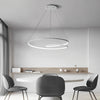 Modern Circular LED Pendant Light Nordic Chandelier with Stepless Dimming and Color Temperature Control