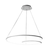 Modern Circular LED Pendant Light Nordic Chandelier with Stepless Dimming and Color Temperature Control
