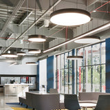 Modern Circular LED Pendant Office Lighting Round Suspended Ceiling Fixture for Workspaces