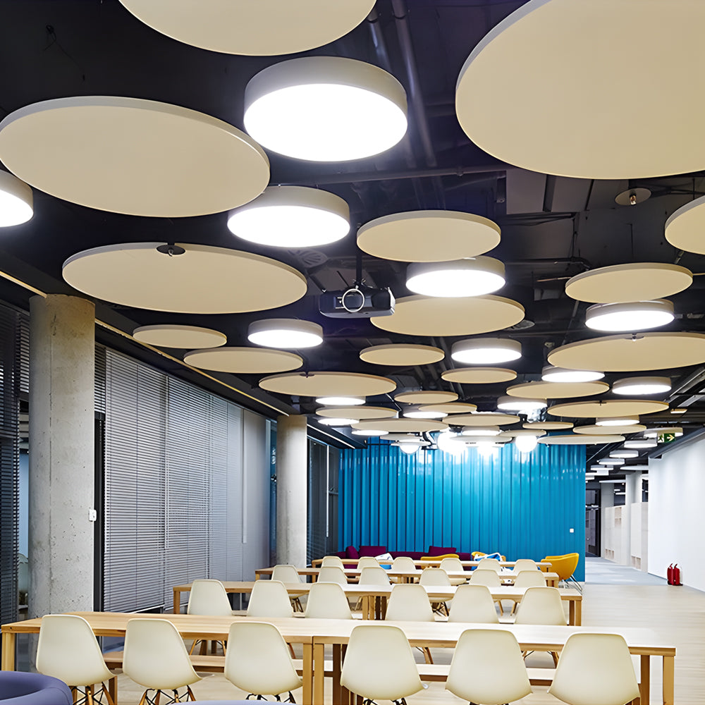 Modern Circular LED Pendant Office Lighting Round Suspended Ceiling Fixture for Workspaces