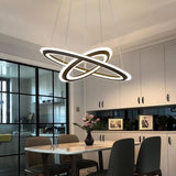 Modern Circular LED Ring Chandelier 2 Light Nordic Pendant Ceiling Fixture for Dining Living Room
