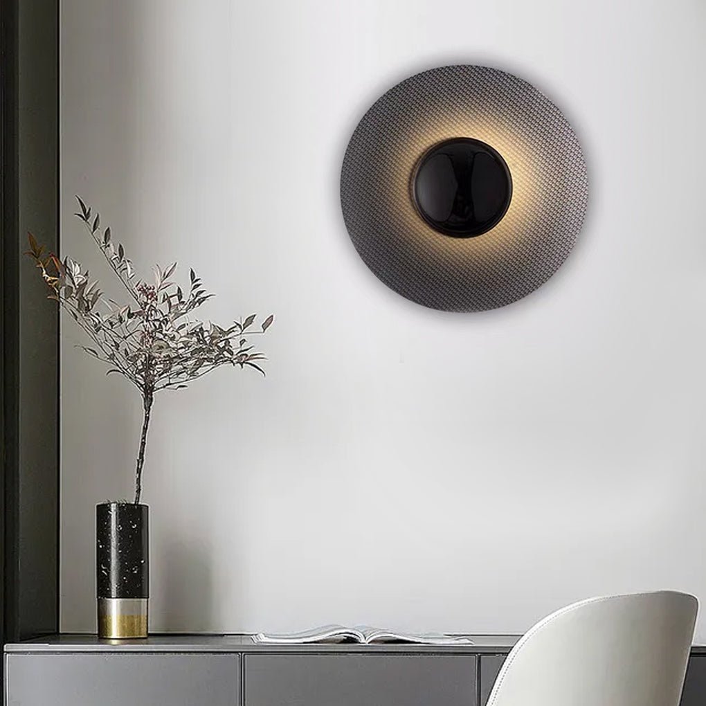 Modern Circular LED Wall Light Nordic Style Iron Decorative Sconce for Bedside and Living Room