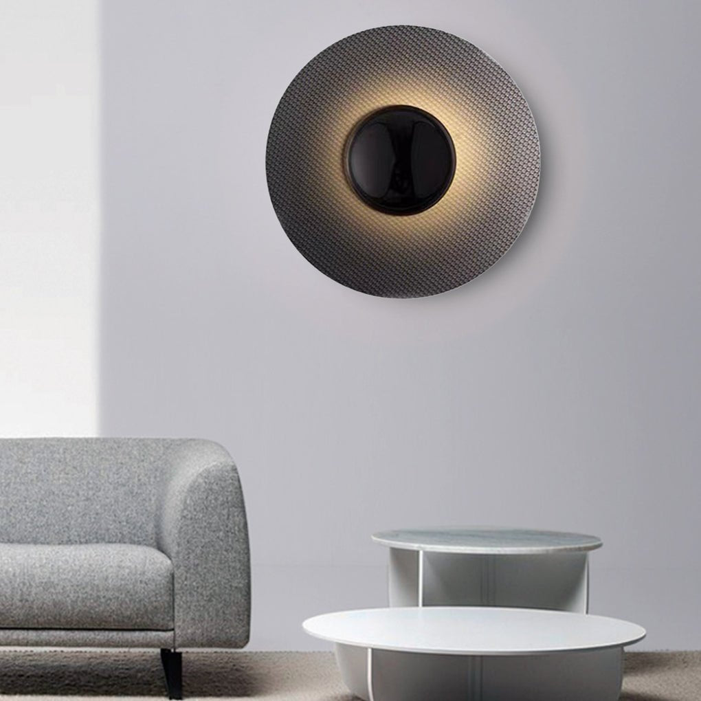 Modern Circular LED Wall Light Nordic Style Iron Decorative Sconce for Bedside and Living Room