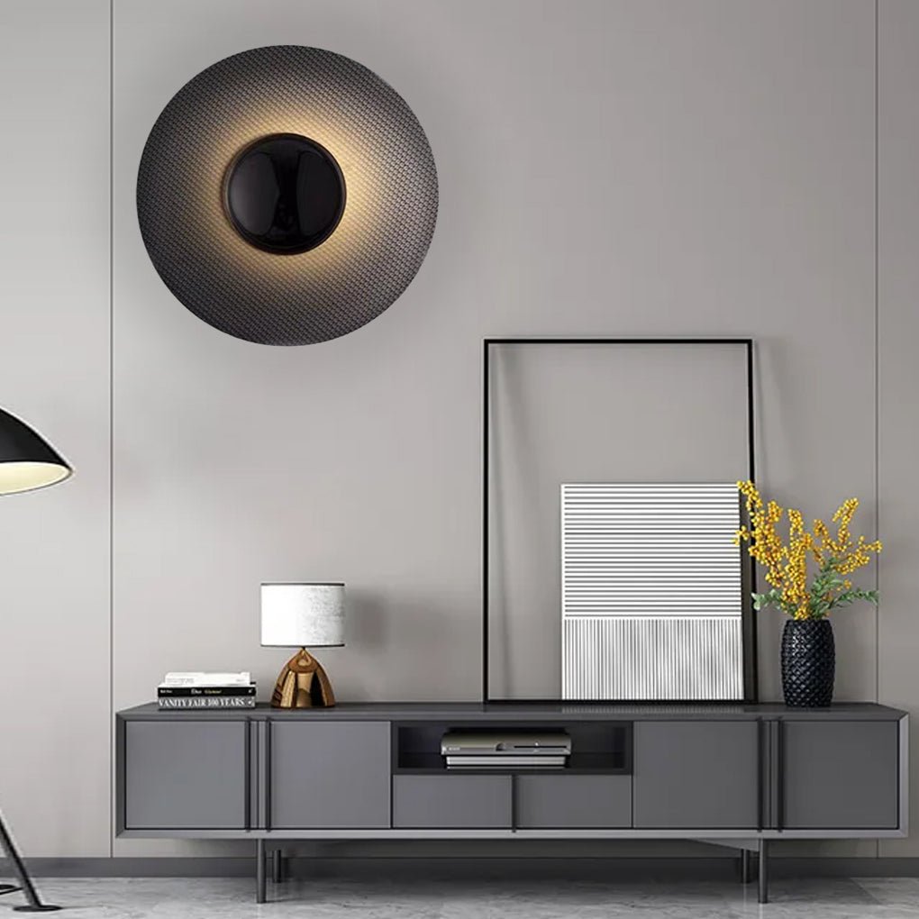 Modern Circular LED Wall Light Nordic Style Iron Decorative Sconce for Bedside and Living Room