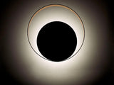 Modern Circular Metal Wall Sconce Brass and Black Finish Minimalist Indirect Lighting for Living Room