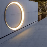 Modern Circular Moon LED Outdoor Wall Lamp Waterproof IP65 Exterior Porch Garden Sconce