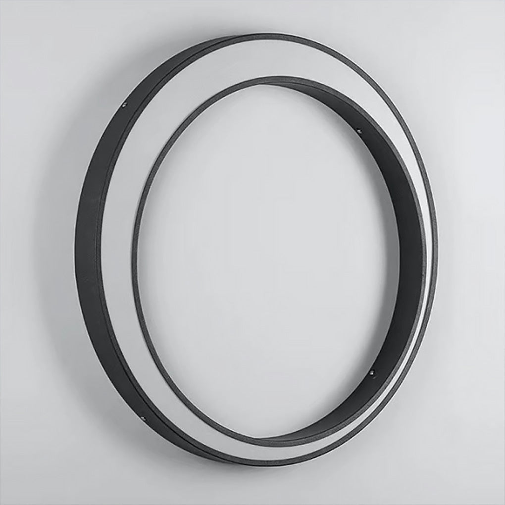 Modern Circular Moon LED Outdoor Wall Lamp Waterproof IP65 Exterior Porch Garden Sconce