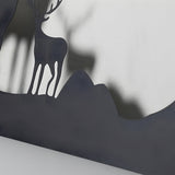 Modern Circular Mountain Landscape Outdoor Wall Sconce Dimmable LED Garden Light with Remote