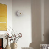 Modern Circular Natural Alabaster LED Wall Lamp Fixture for Elegant Indoor Lighting