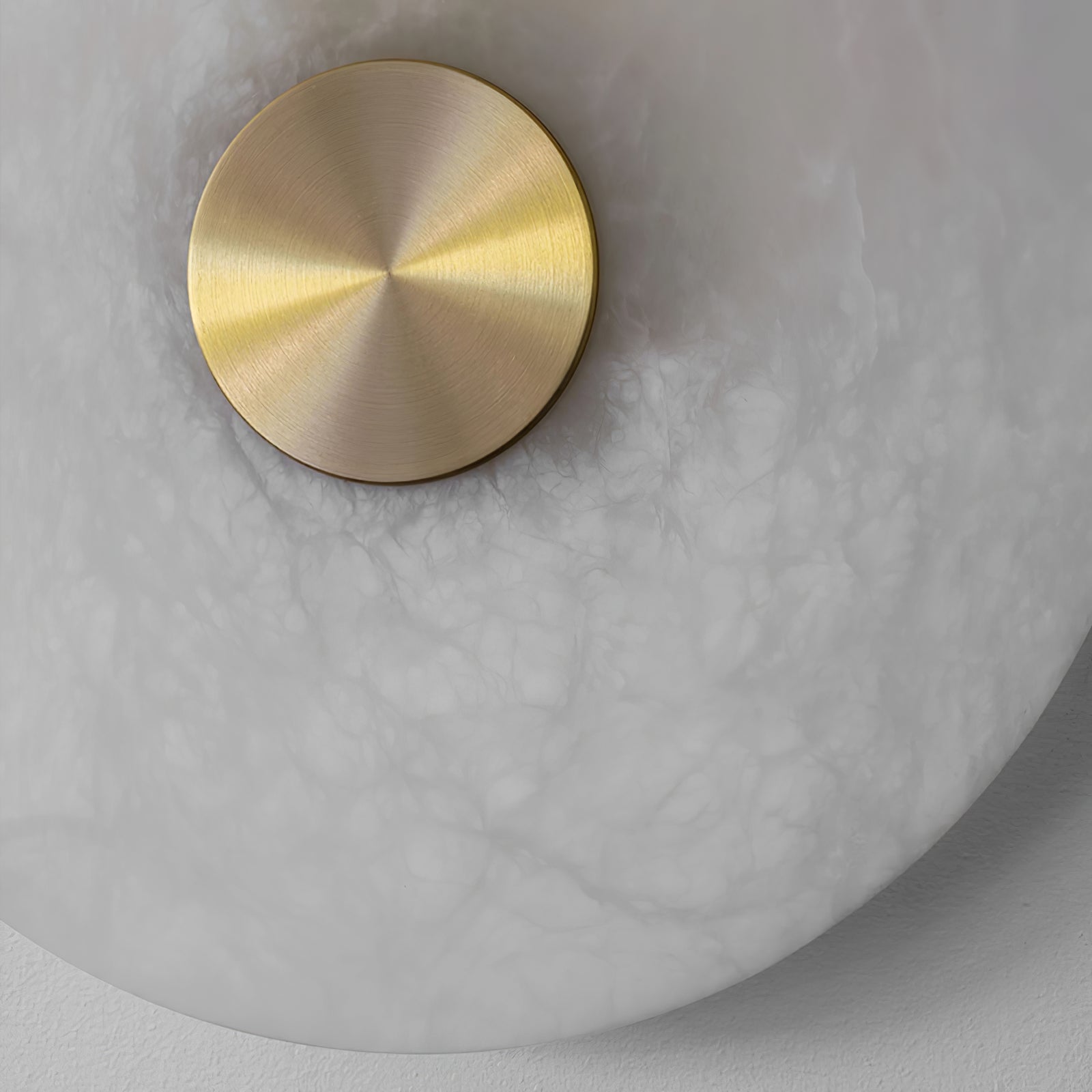 Modern Circular Natural Alabaster LED Wall Lamp Fixture for Elegant Indoor Lighting