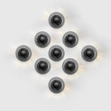 Modern Circular Nest Grid LED Wall Sconce Artistic Iron Indoor Lighting Fixture for Hallways