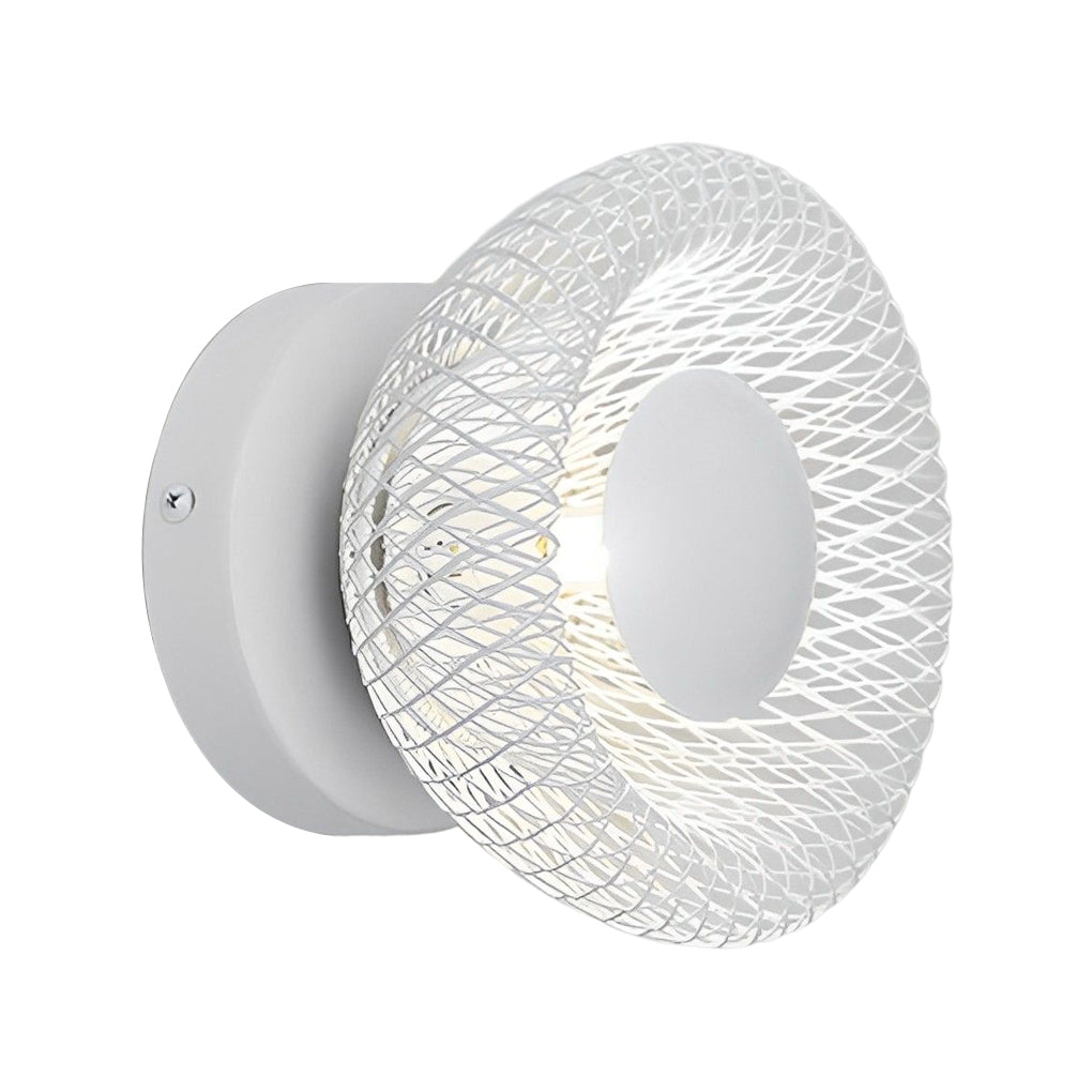 Modern Circular Nest Grid LED Wall Sconce Artistic Iron Indoor Lighting Fixture for Hallways