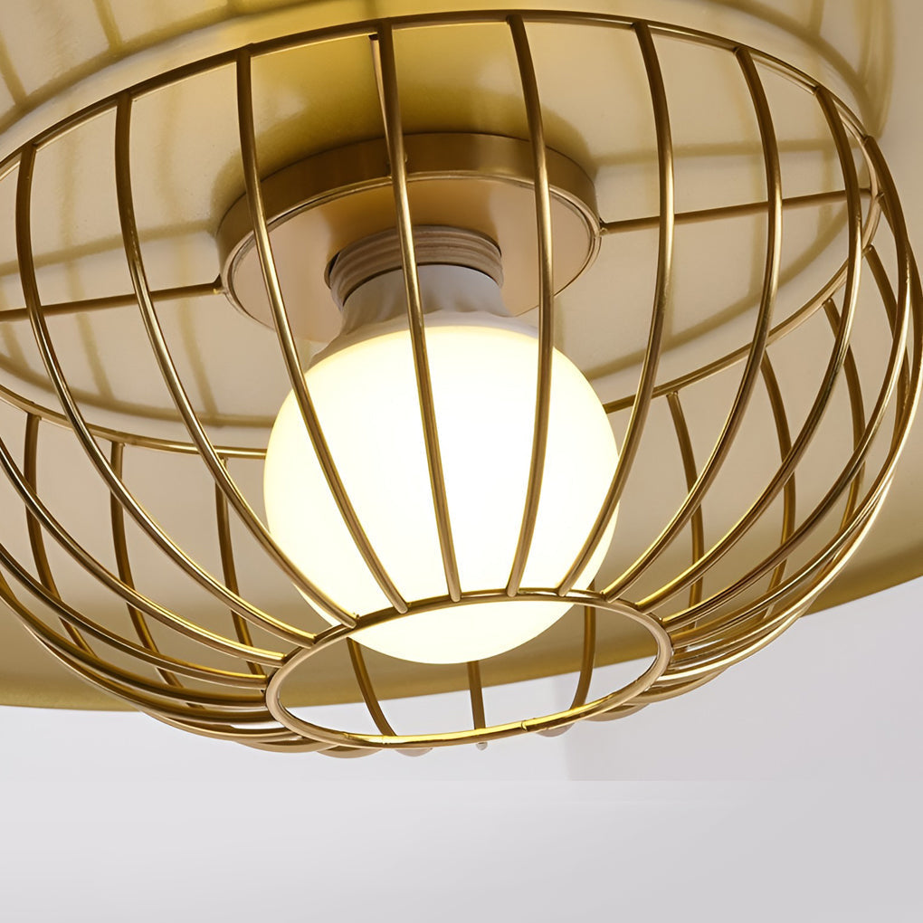 Modern Circular Nordic Pendant Light with Electroplated Iron Finish and Three Step Dimming
