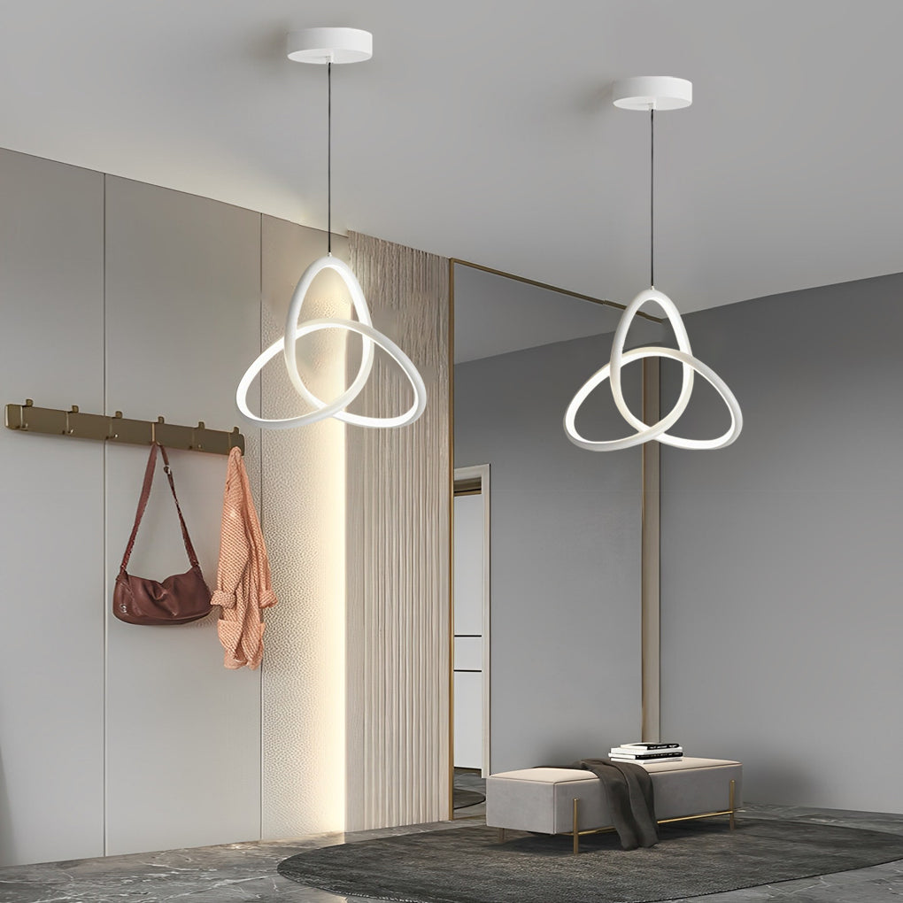 Modern Circular Ring LED Chandelier with Three Step Dimming and Adjustable Cable