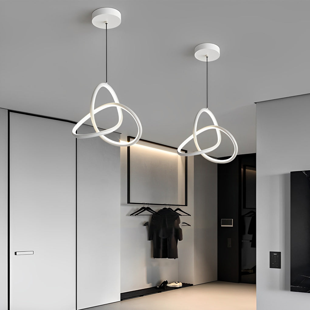 Modern Circular Ring LED Chandelier with Three Step Dimming and Adjustable Cable
