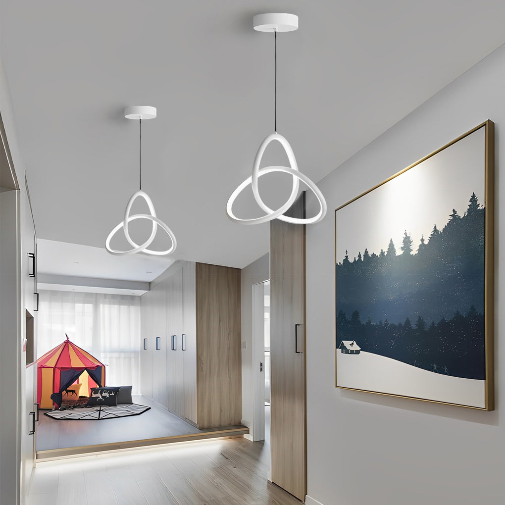 Modern Circular Ring LED Chandelier with Three Step Dimming and Adjustable Cable