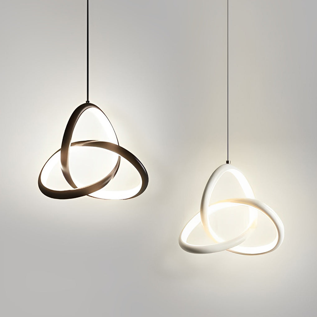 Modern Circular Ring LED Chandelier with Three Step Dimming and Adjustable Cable