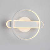 Modern Circular Strip LED Wall Lamp Minimalist Eye Care Lighting Fixture for Hallway and Living Room