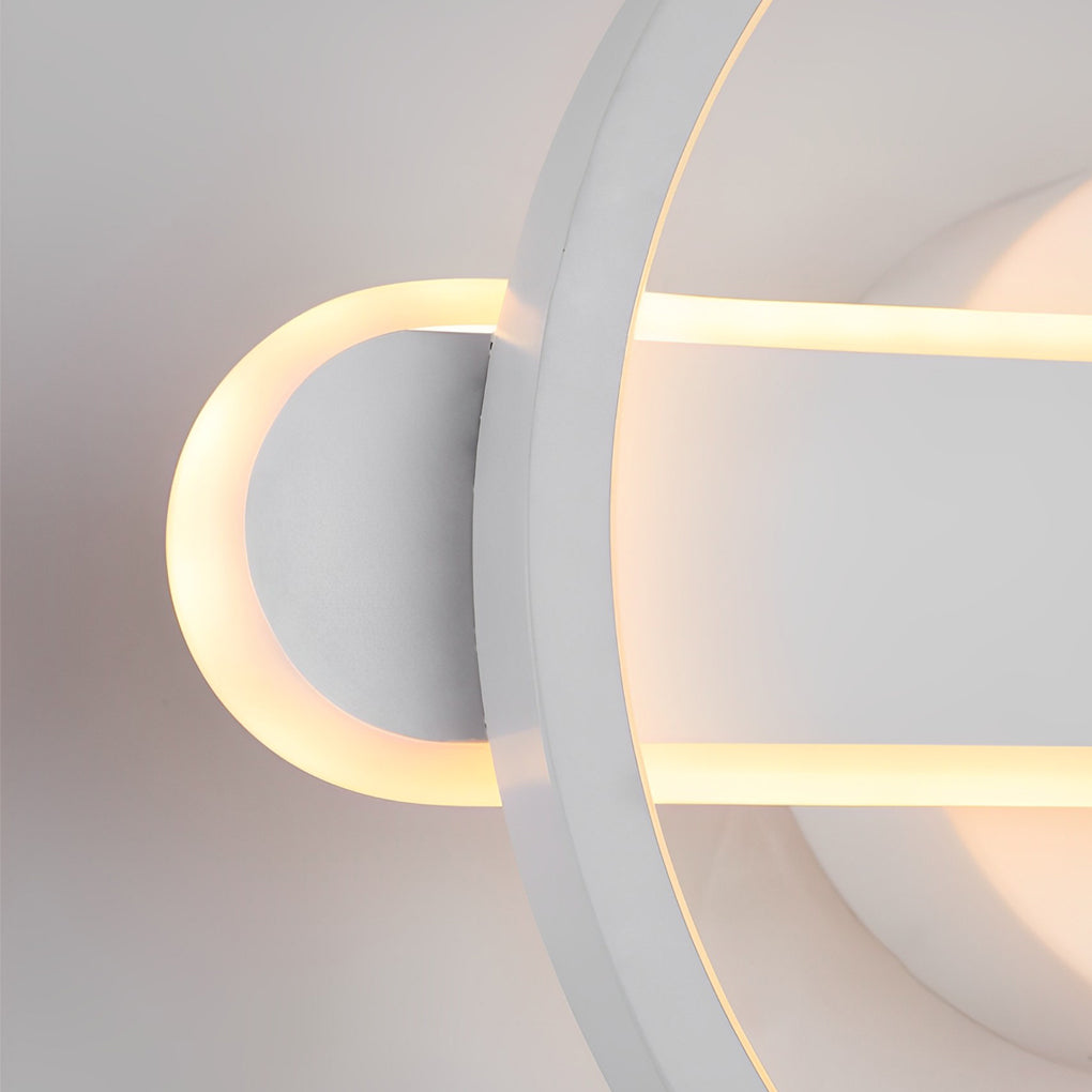 Modern Circular Strip LED Wall Lamp Minimalist Eye Care Lighting Fixture for Hallway and Living Room