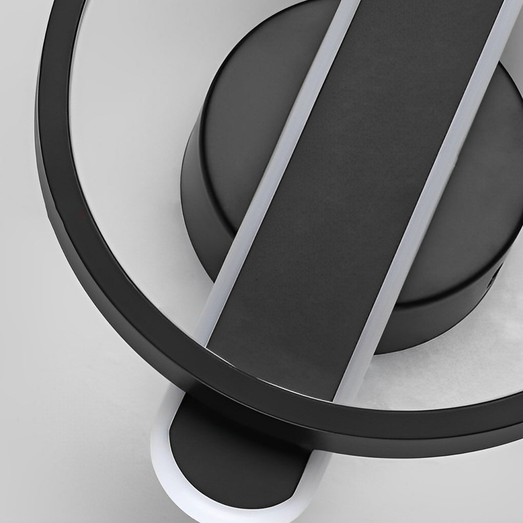 Modern Circular Strip LED Wall Lamp Minimalist Eye Care Lighting Fixture for Hallway and Living Room