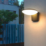 Modern Circular Waterproof Solar LED Outdoor Wall Light for Patio and Garden