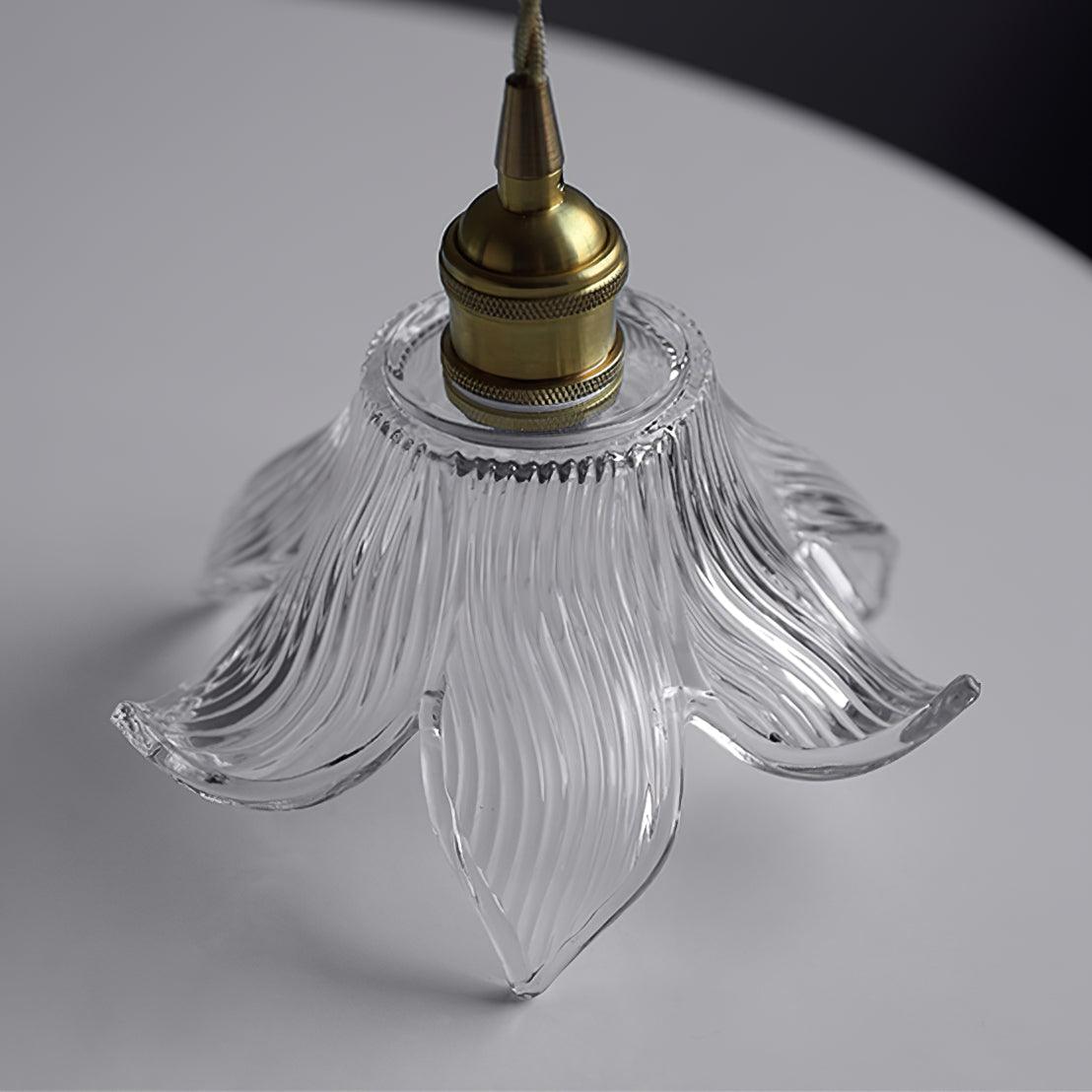 Modern Clear Glass Crystal Pendant Light for Kitchen Island and Dining Room Lighting