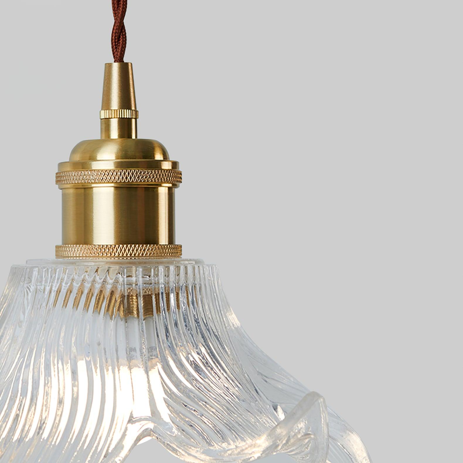 Modern Clear Glass Crystal Pendant Light for Kitchen Island and Dining Room Lighting