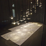 Modern Clear Glass Pendant Light with Integrated LED and Brass Hardware for Dining Room