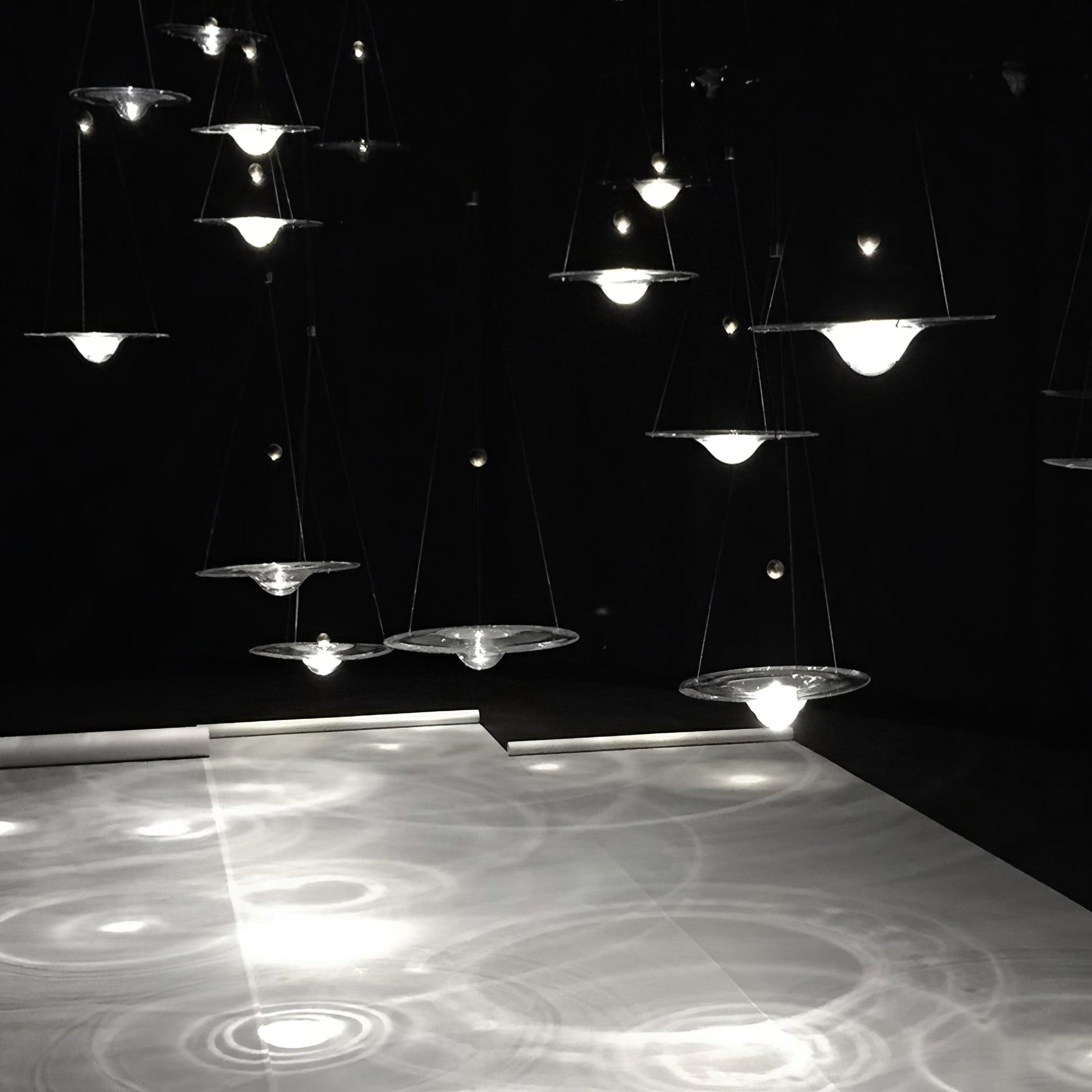 Modern Clear Glass Pendant Light with Integrated LED and Brass Hardware for Dining Room