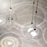 Modern Clear Glass Pendant Light with Integrated LED and Brass Hardware for Dining Room