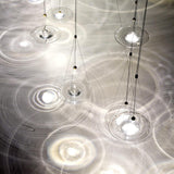 Modern Clear Glass Pendant Light with Integrated LED and Brass Hardware for Dining Room