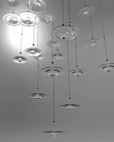 Modern Clear Glass Pendant Light with Integrated LED and Brass Hardware for Dining Room
