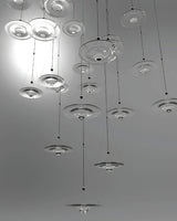 Modern Clear Glass Pendant Light with Integrated LED and Brass Hardware for Dining Room