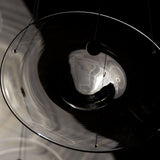 Modern Clear Glass Pendant Light with Integrated LED and Brass Hardware for Dining Room