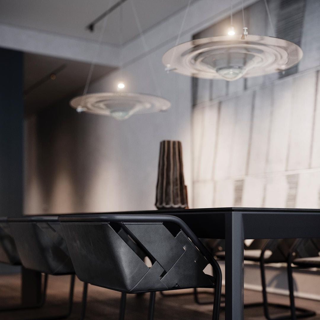 Modern Clear Glass Pendant Light with Integrated LED and Brass Hardware for Dining Room