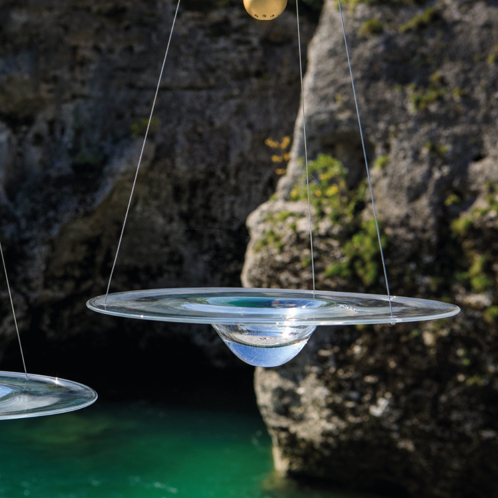 Modern Clear Glass Pendant Light with Integrated LED and Brass Hardware for Dining Room