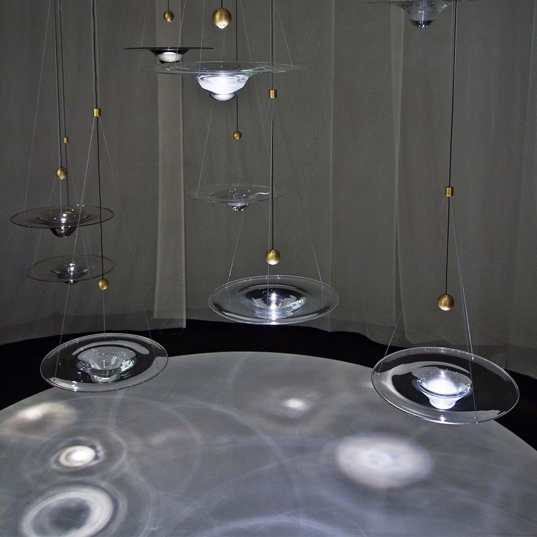 Modern Clear Glass Pendant Light with Integrated LED and Brass Hardware for Dining Room