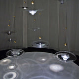 Modern Clear Glass Pendant Light with Integrated LED and Brass Hardware for Dining Room