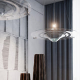 Modern Clear Glass Pendant Light with Integrated LED and Brass Hardware for Dining Room