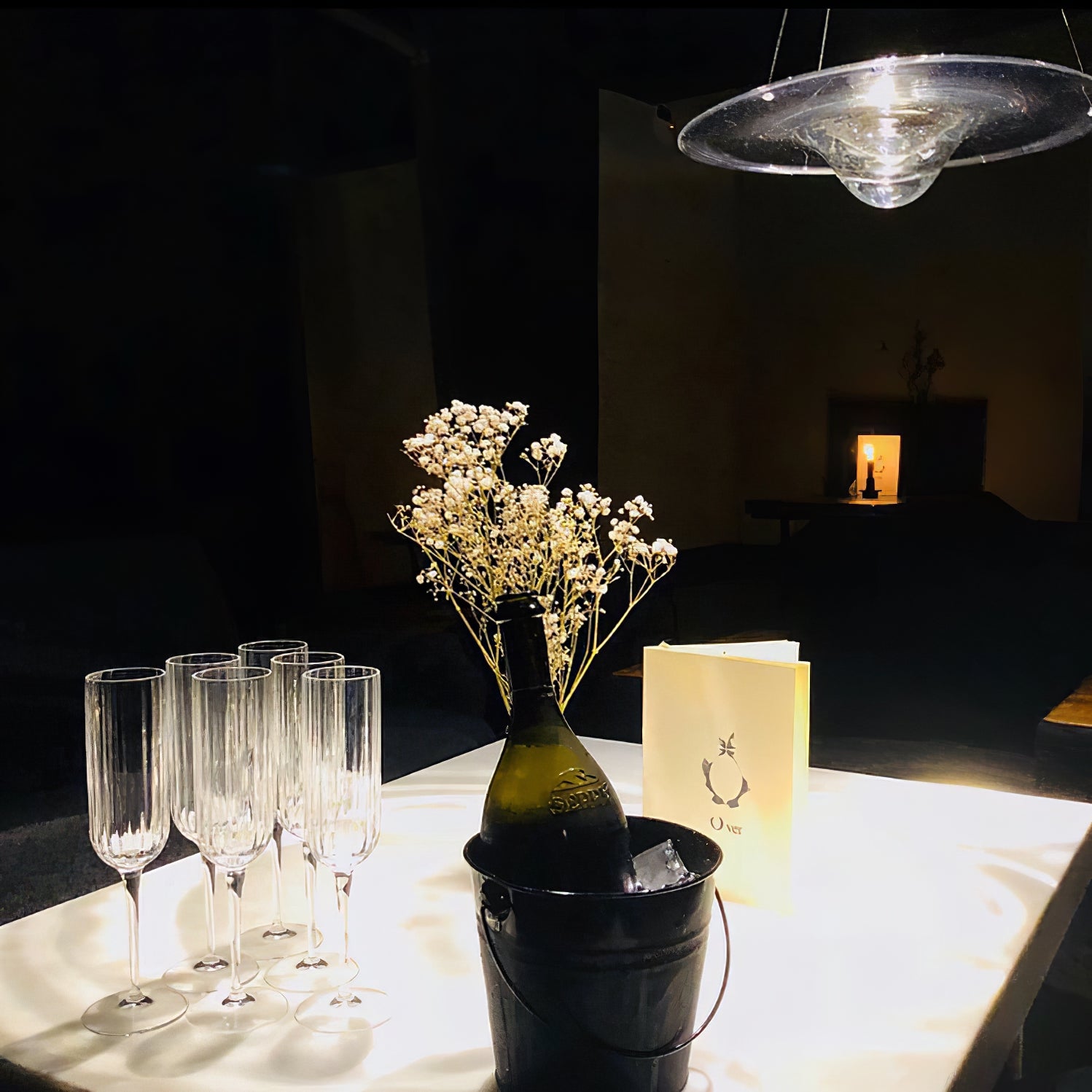 Modern Clear Glass Pendant Light with Integrated LED and Brass Hardware for Dining Room