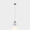 Modern Clear Thick Glass Sculptural Pendant Light Integrated LED Hanging Lamp for Living Room