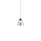 Modern Clear Thick Glass Sculptural Pendant Light Integrated LED Hanging Lamp for Living Room