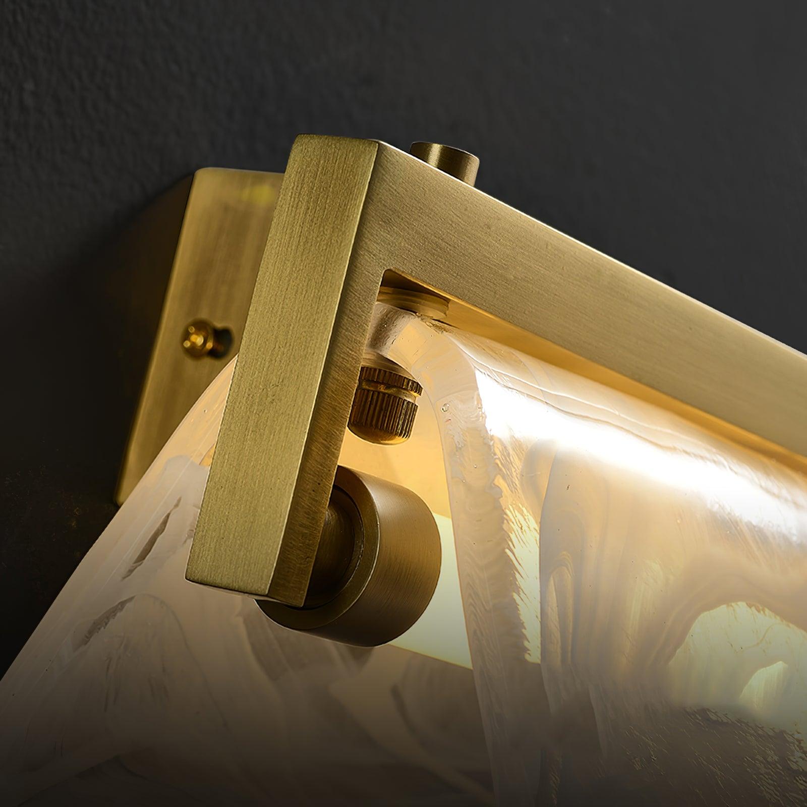 Modern Cloud Fog Opaque Glass Wall Sconce Set of 2 Polished Brass LED Bracket Light