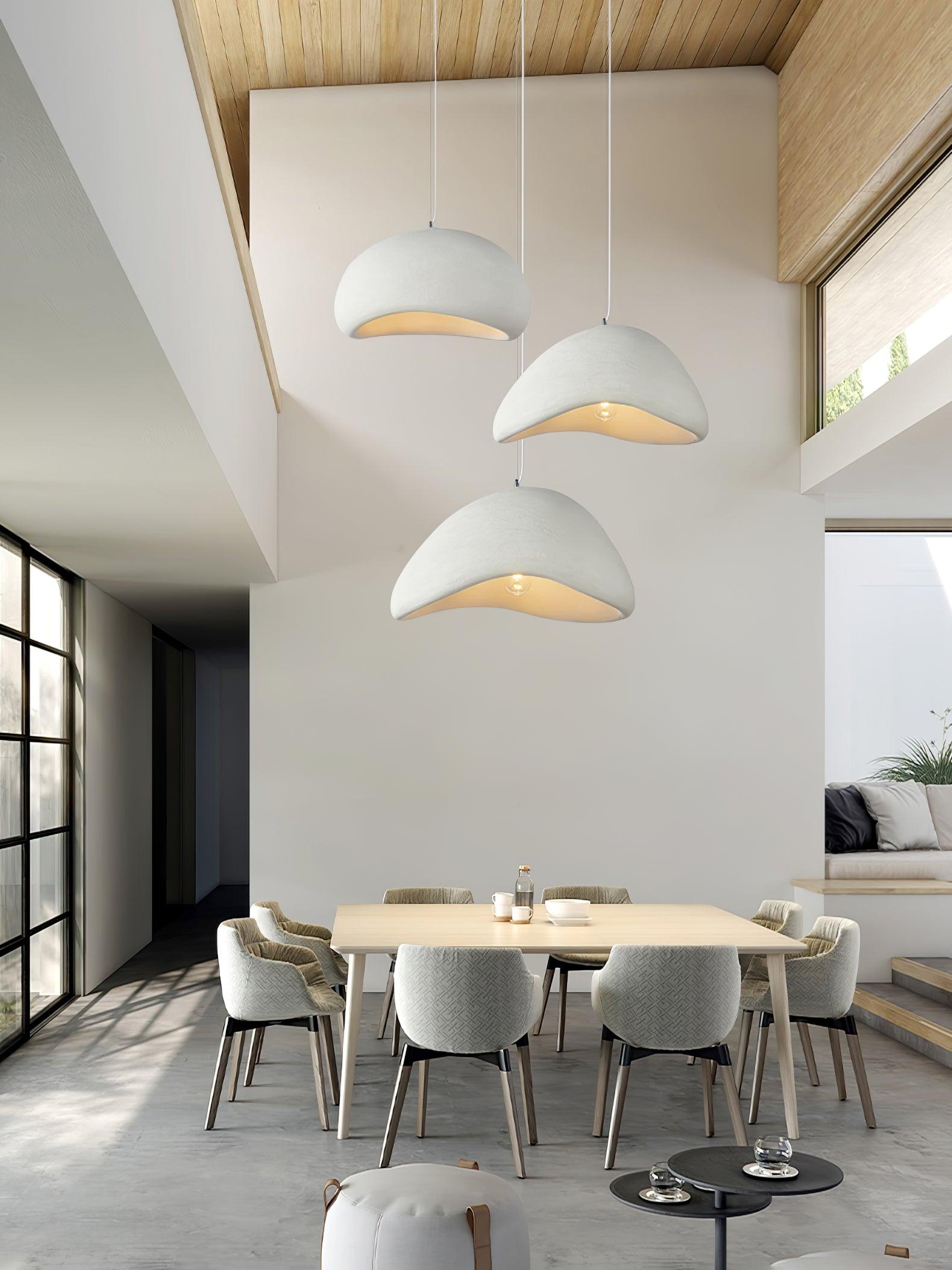 Modern Cloud Inspired Multi Light Pendant Combination Chandelier for Living Room and High Ceilings