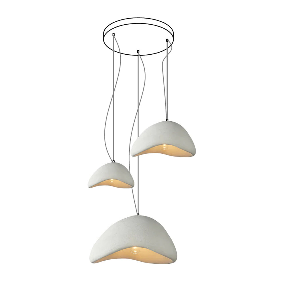 Modern Cloud Inspired Multi Light Pendant Combination Chandelier for Living Room and High Ceilings